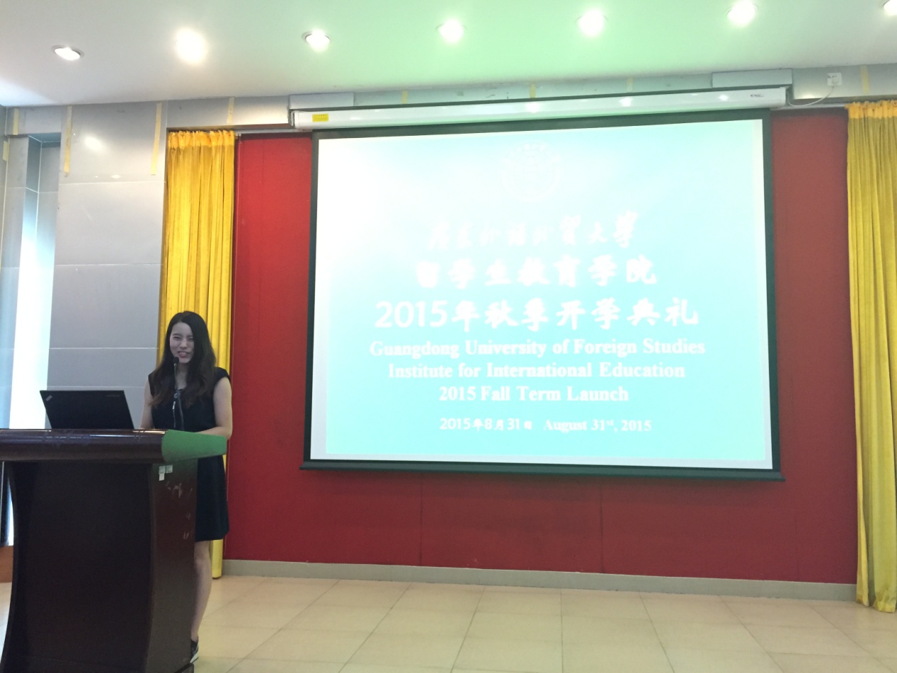 日本留学生小田树代表交换生发言